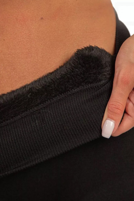 Леггинсы теплые бесшовные большого размера с мехом и шерстью Caimax Cotton Wool 6901  — Заказать онлайн с доставкой