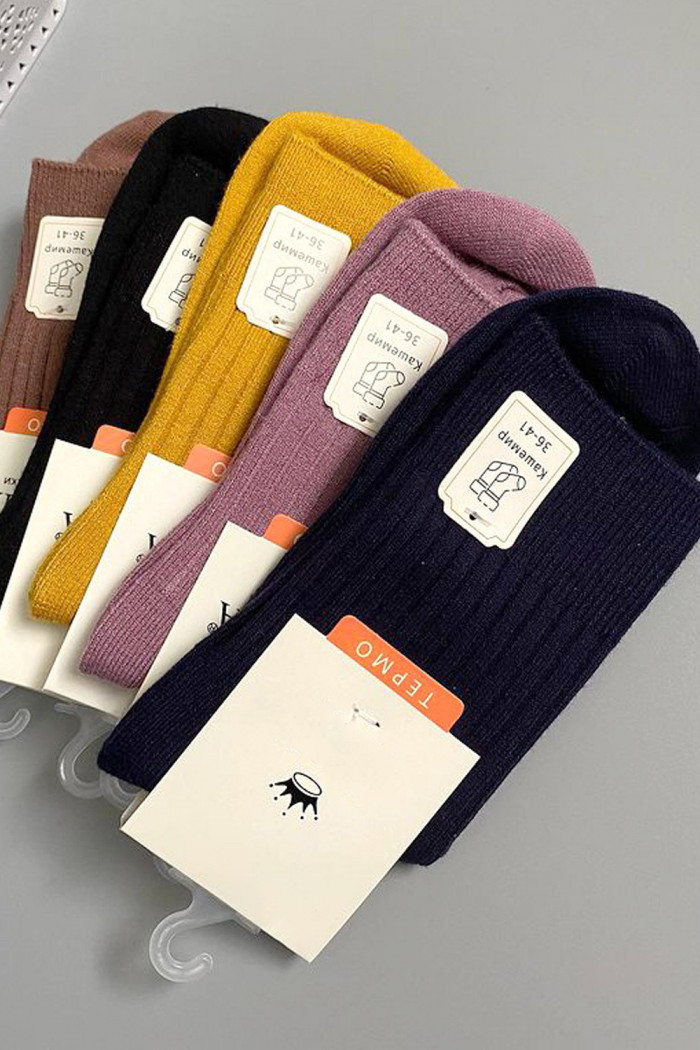 Шкарпетки в рубчик жіночі з кашеміром Dorin BY291 — Купити в Dorin.shop | Ціна, Фото