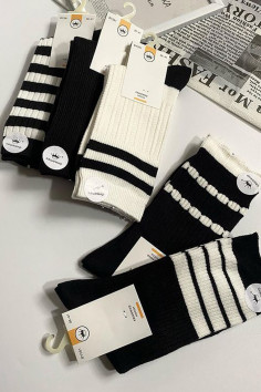 Шкарпетки в рубчик жіночі з кашеміром Dorin Корона BY561 Stripe — Купити в Dorin.shop | Ціна, Фото