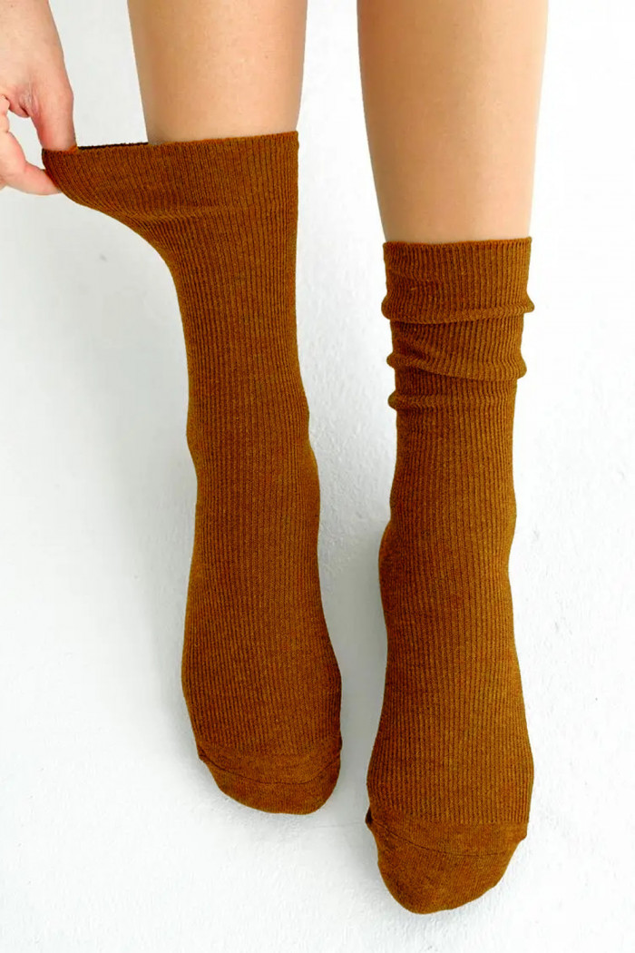 Носочки в рубчик женские с кашемиром Dorin Корона BY561-4  — Заказать онлайн с доставкой