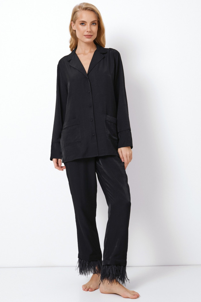 Женская пижама с декоративным перьям ARUELLE BRIGITTE LONG  — Заказать онлайн с доставкой