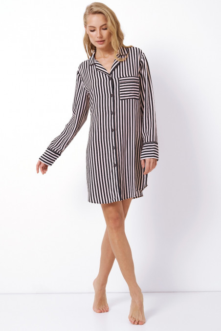 Сорочка жіноча нічна в смужку з довгим рукавом ARUELLE Brittany Nightdress — Купити в Dorin.shop | Ціна, Фото
