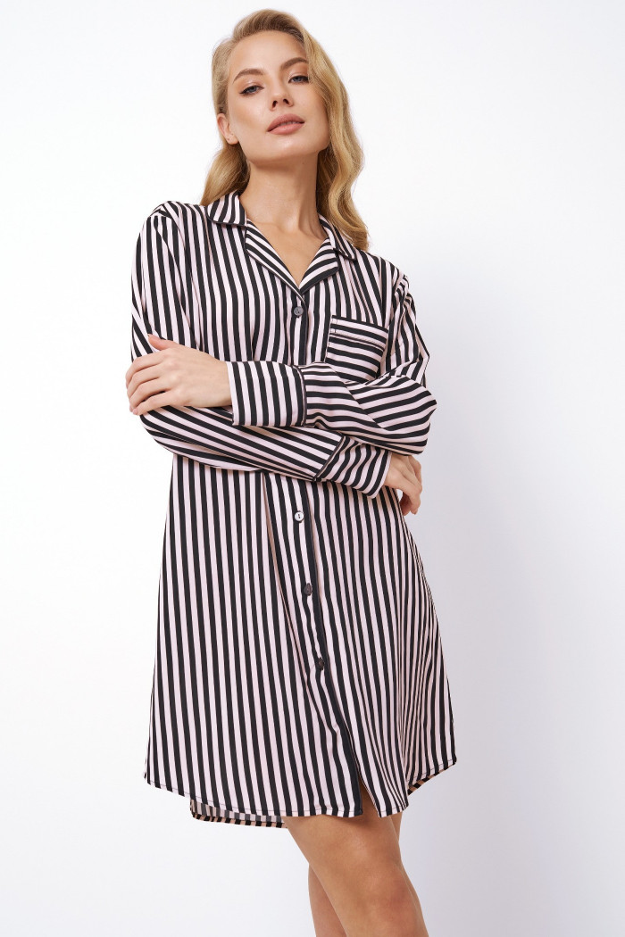 Сорочка жіноча нічна в смужку з довгим рукавом ARUELLE Brittany Nightdress — Купити в Dorin.shop | Ціна, Фото