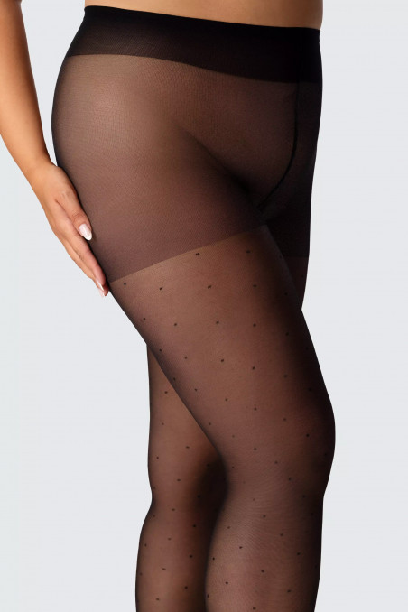 Колготки великого розміру з принтом в горох Mona Dots Right 30 — Купити в Dorin.shop | Ціна, Фото