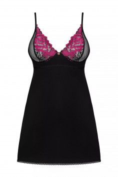 Комбінація нічна сатинова з трусиками Obsessive Rosenty chemise — Купити в Dorin.shop | Ціна, Фото 2