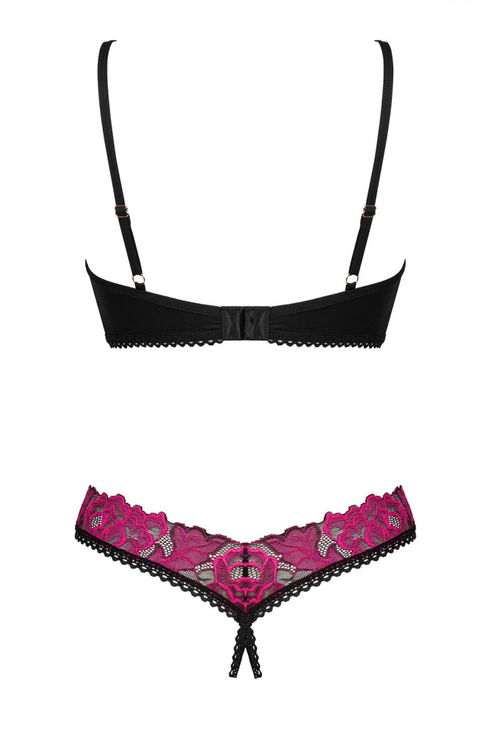 Комплект білизни - бюст і відкриті трусики Obsessive Rosenty set — Купити в Dorin.shop | Ціна, Фото