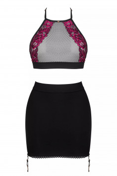 Комплект білизни - топ та спідниця з підв'язками Obsessive Rosenty top — Купити в Dorin.shop | Ціна, Фото 2