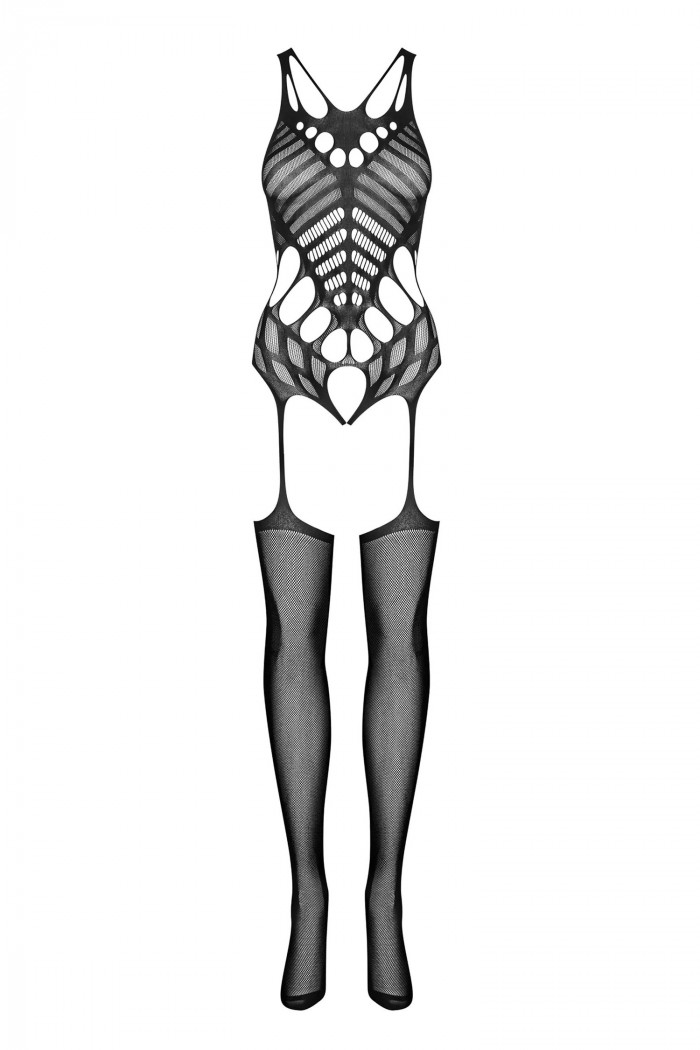Комбинезон-сетка с вырезом Obsessive G139  — Заказать онлайн с доставкой