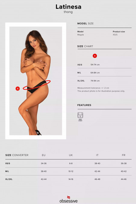 Трусики з інтимним вирізом Obsessive Latinesa otwarte — Купити в Dorin.shop | Ціна, Фото