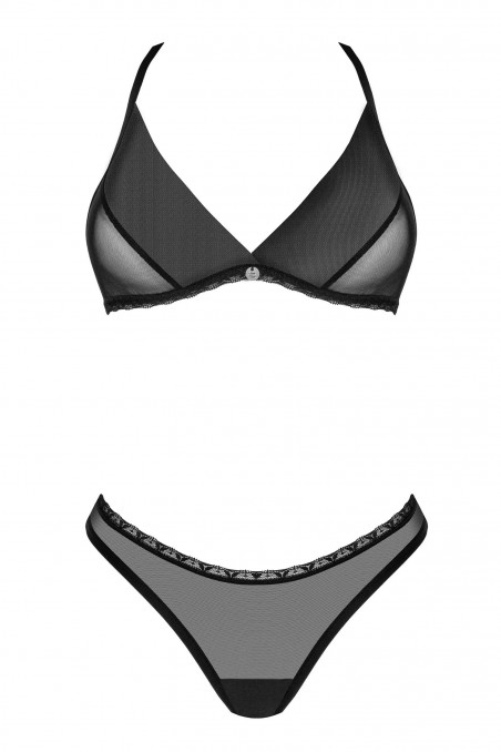 Комплект білизни прозорий Obsessive Latinesa set — Купити в Dorin.shop | Ціна, Фото