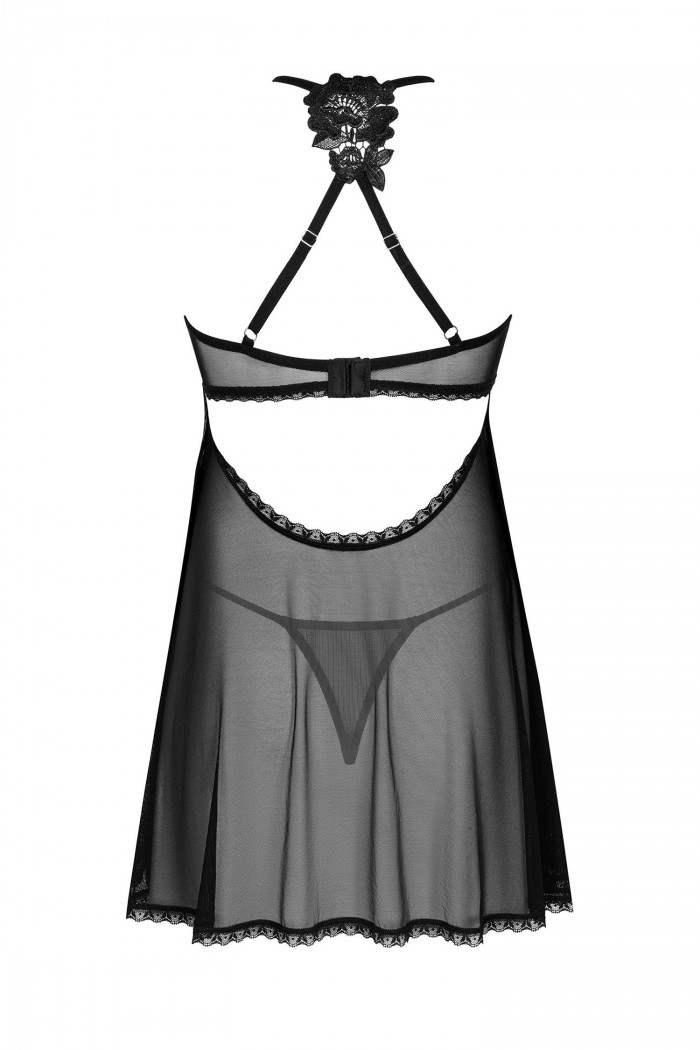 Прозрачный пеньюар с трусиками Obsessive Latinesa babydoll  — Заказать онлайн с доставкой