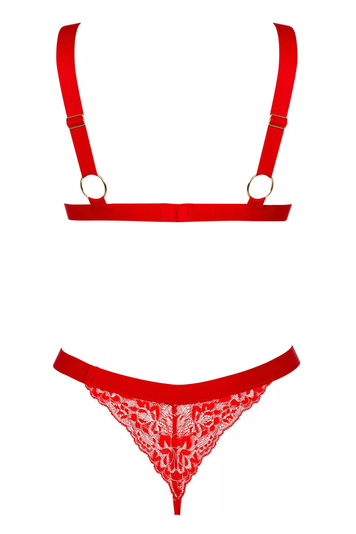 Комплект белья кружевной Obsessive Elianes set  — Заказать онлайн с доставкой