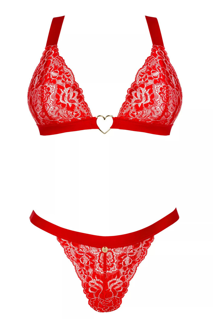 Комплект белья кружевной Obsessive Elianes set  — Заказать онлайн с доставкой