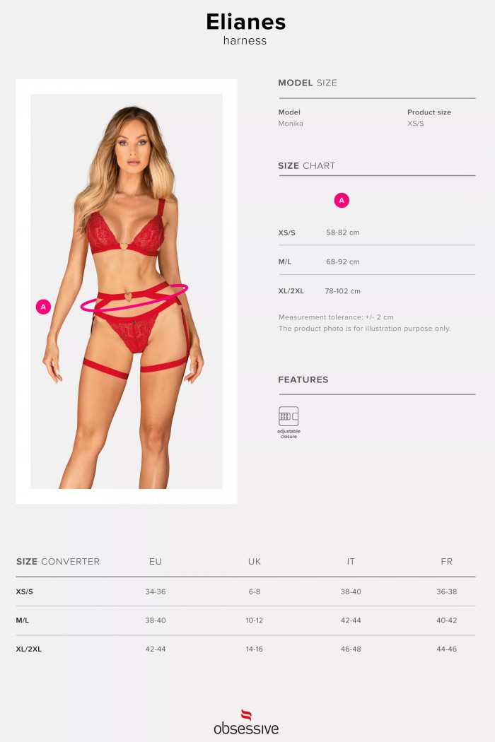 Пояс-портупея Obsessive Elianes harness  — Заказать онлайн с доставкой