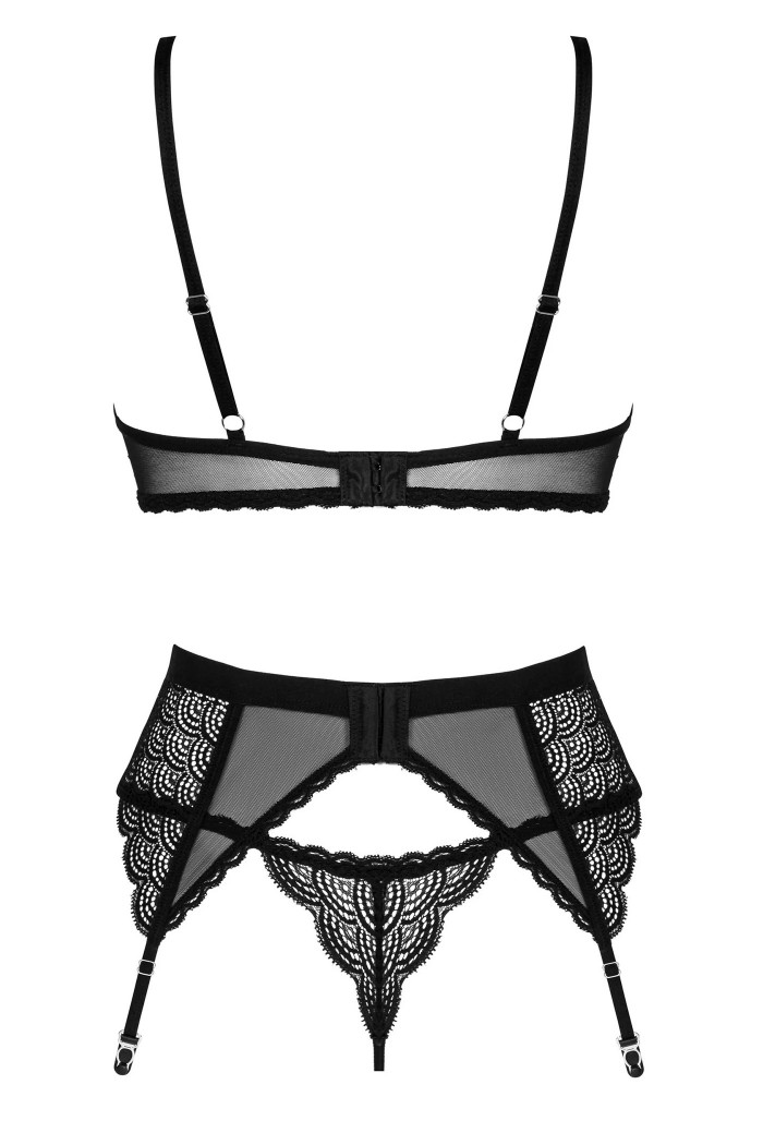Комплект белья - бюст, трусики, пояс Obsessive Chemeris set  — Заказать онлайн с доставкой
