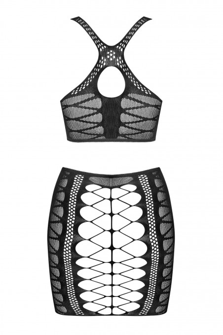 Комплект в сітку - топ та спідниця Obsessive K102 top — Купити в Dorin.shop | Ціна, Фото