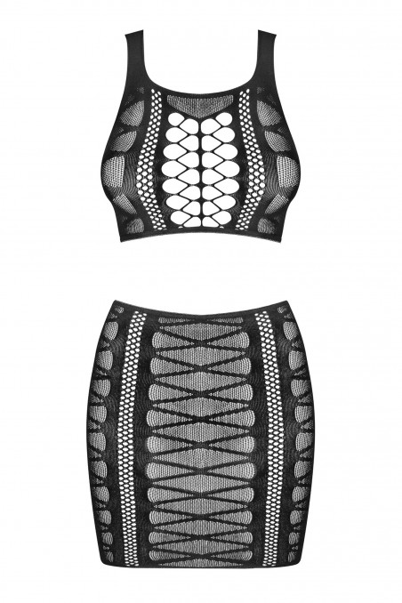 Комплект в сітку - топ та спідниця Obsessive K102 top — Купити в Dorin.shop | Ціна, Фото