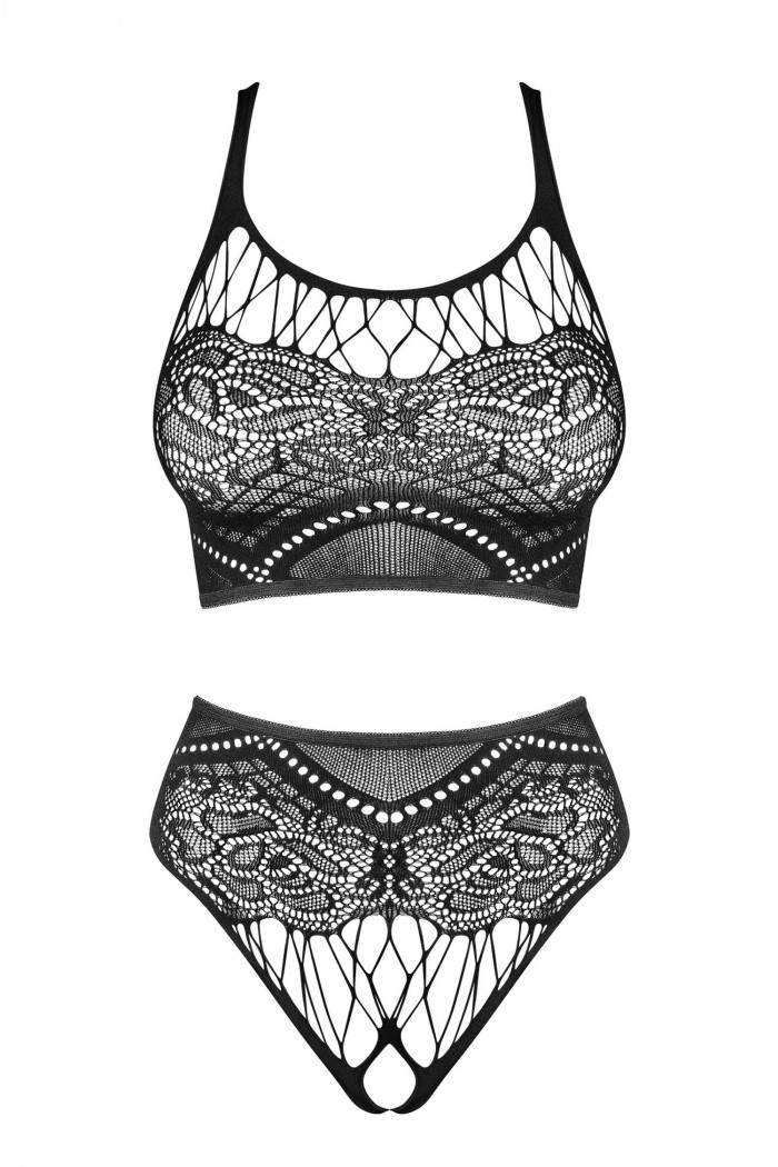Комплект в сетку - топ и трусики Obsessive K103 top  — Заказать онлайн с доставкой