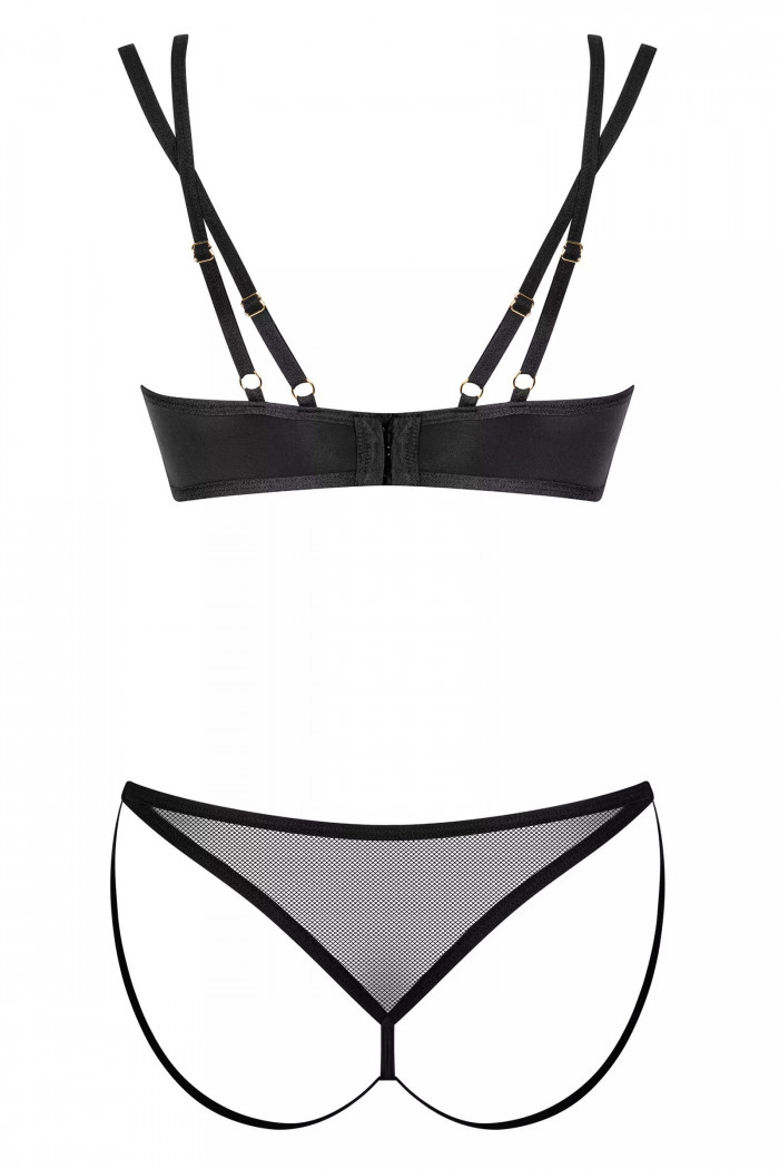 Комплект белья с сеточкой Obsessive Nesari set  — Заказать онлайн с доставкой