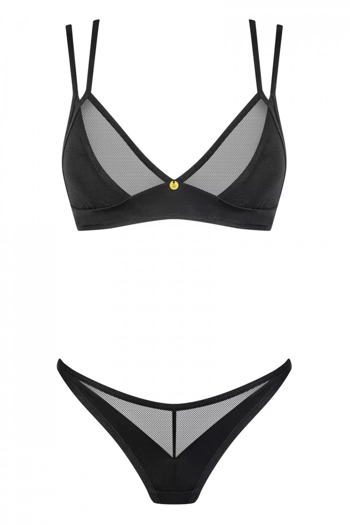 Комплект белья с сеточкой Obsessive Nesari set  — Заказать онлайн с доставкой
