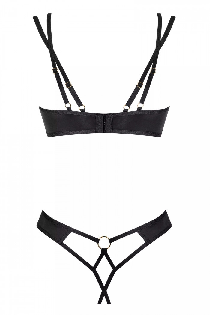 Комплект белья с открытыми трусиками Obsessive Nesari set otwarty  — Заказать онлайн с доставкой