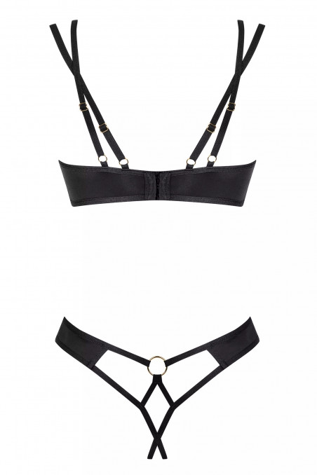 Комплект білизни з відкритими трусиками Obsessive Nesari set otwarty — Купити в Dorin.shop | Ціна, Фото