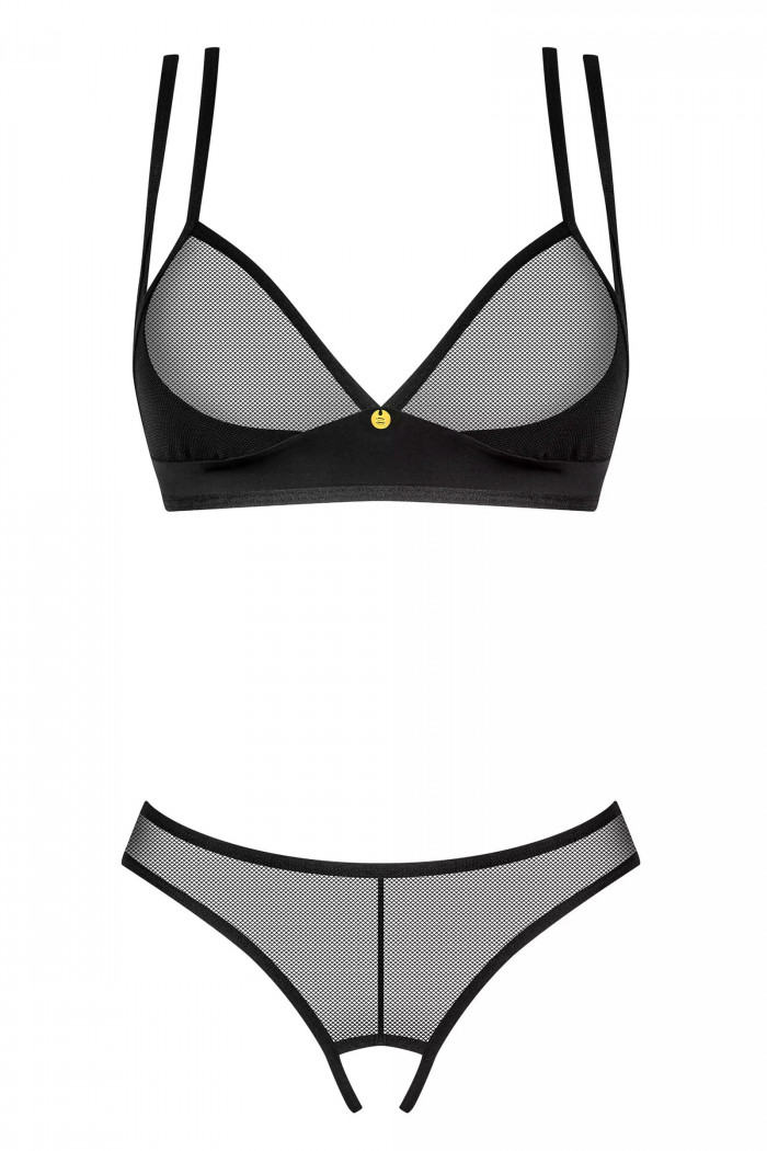 Комплект белья с открытыми трусиками Obsessive Nesari set otwarty  — Заказать онлайн с доставкой