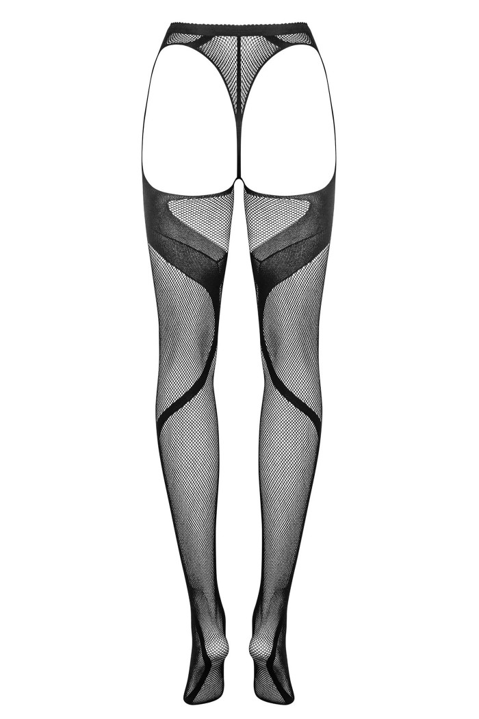 Колготки ажурные в сетку с вырезом Obsessive S336  — Заказать онлайн с доставкой