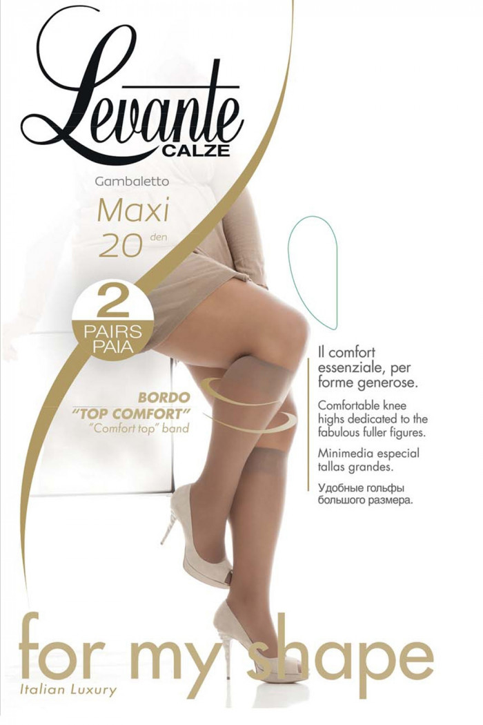 Гольфы женские большого размера LEVANTE Maxi 20 gambaletto (2 пары)  — Заказать онлайн с доставкой