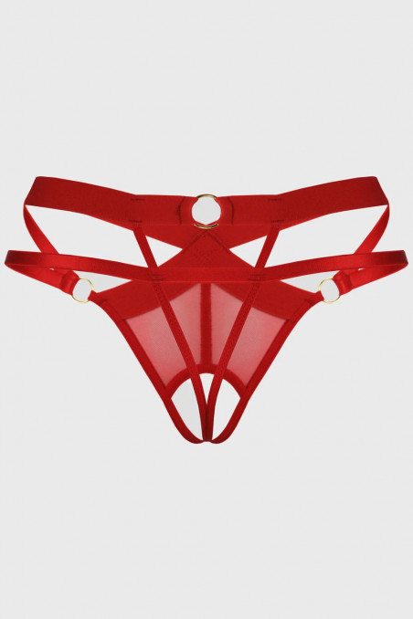 Стринги с открытым доступом Anais Meredith Red  — Заказать онлайн с доставкой