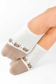 Шкарпетки жіночі короткі з силіконом Noviti SN017-02 — Купити в Dorin.shop | Ціна, Фото