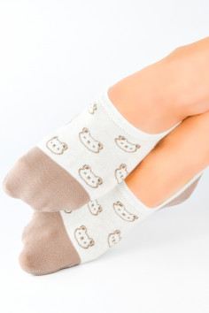 Шкарпетки жіночі короткі з силіконом Noviti SN017-04 — Купити в Dorin.shop | Ціна, Фото
