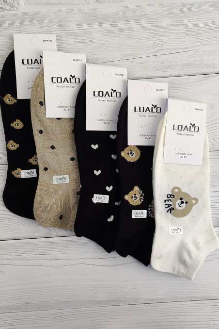 Шкарпетки короткі бавовняні з люрексом InSecret Coalo BM6702-01 — Купити в Dorin.shop | Ціна, Фото