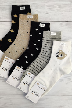 Шкарпетки бавовняні в смужку InSecret Coalo BM6017-03 — Купити в Dorin.shop | Ціна, Фото 2