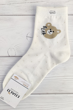 Шкарпетки бавовняні з Ведмедиком та люрексом InSecret Coalo BM6017-02 — Купити в Dorin.shop | Ціна, Фото