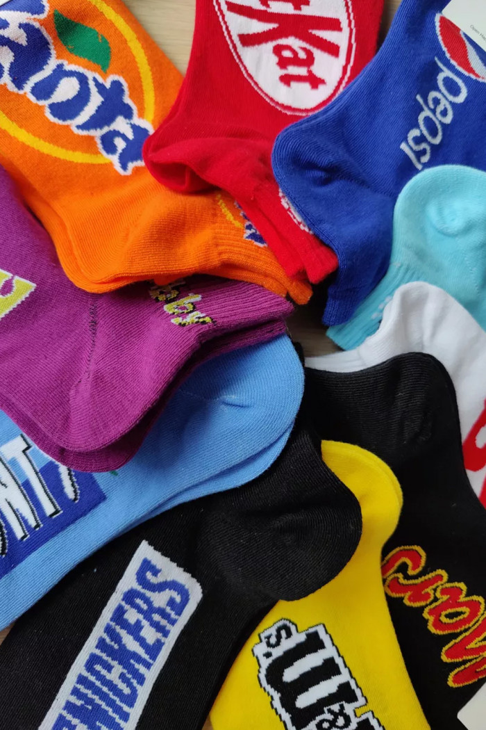 Носочки короткие хлопковые с ярким принтом Coalo BH6011  — Заказать онлайн с доставкой