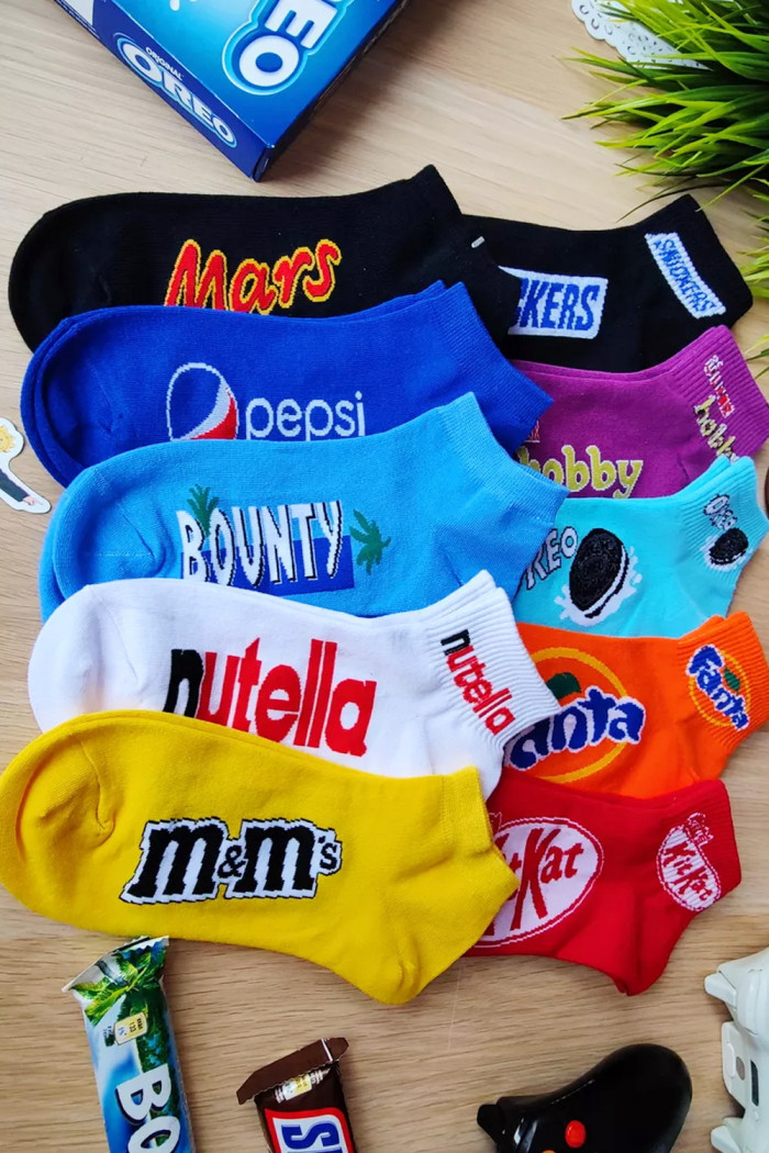 Носочки короткие хлопковые с ярким принтом Coalo BH6011  — Заказать онлайн с доставкой