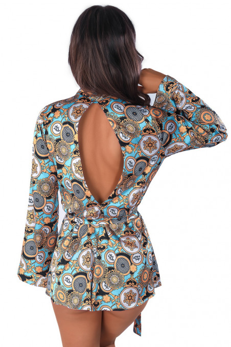 Халатик-пеньюар атласный короткий Anais Lazulie short robe  — Заказать онлайн с доставкой