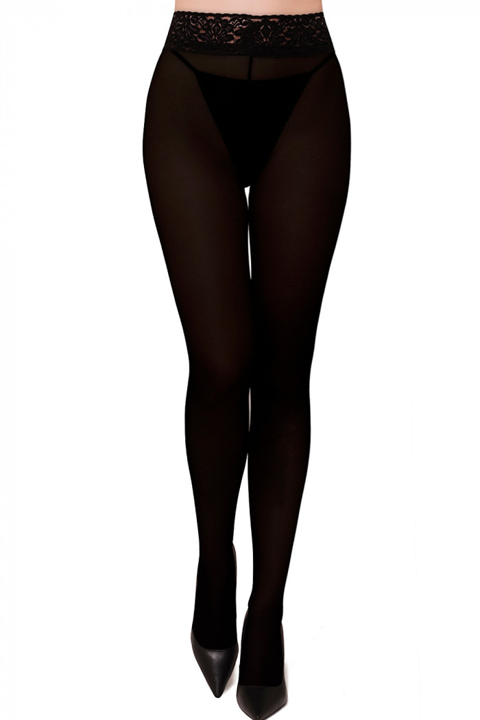 Колготки плотные с кружевным поясом Annes Sensual 100  — Заказать онлайн с доставкой