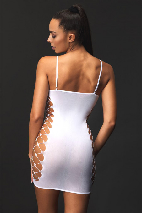 Плаття-сітка біле Passion BS 026 — Купити в Dorin.shop | Ціна, Фото