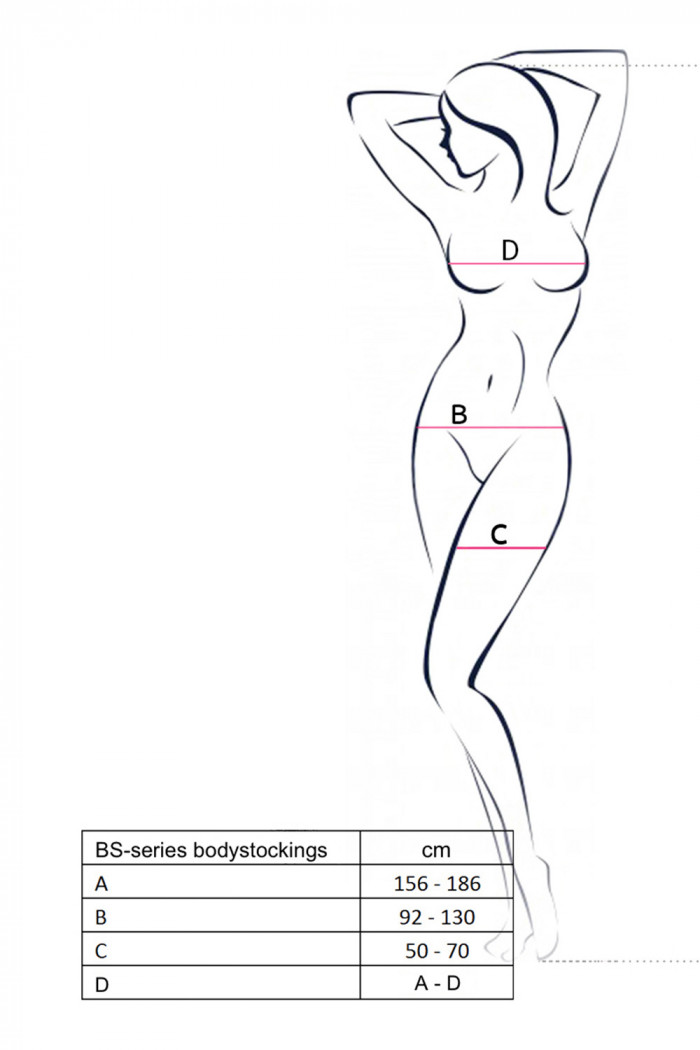 Комбінезон-сітка з вирізом Passion BS 056 Red — Купити в Dorin.shop | Ціна, Фото