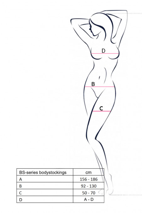 Комбінезон-сітка з вирізом Passion BS 056 Red — Купити в Dorin.shop | Ціна, Фото
