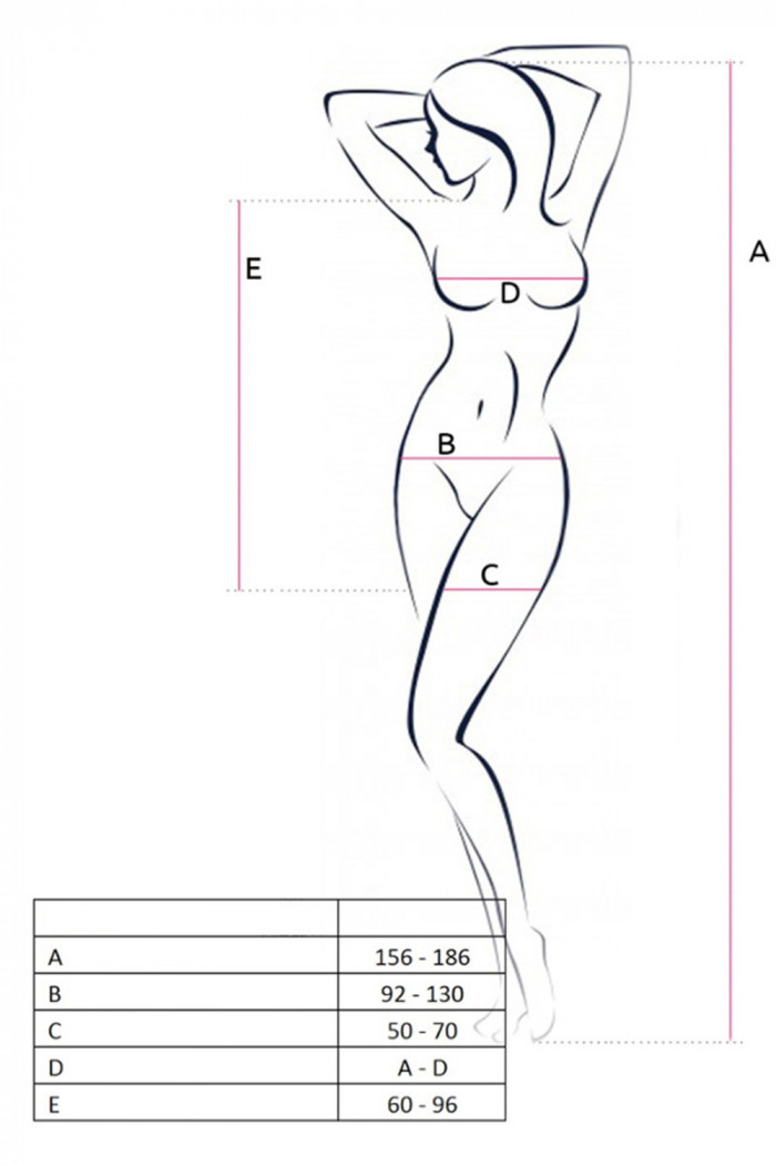 Бодістокінг сітка без вирізу Passion BS 065 Red — Купити в Dorin.shop | Ціна, Фото