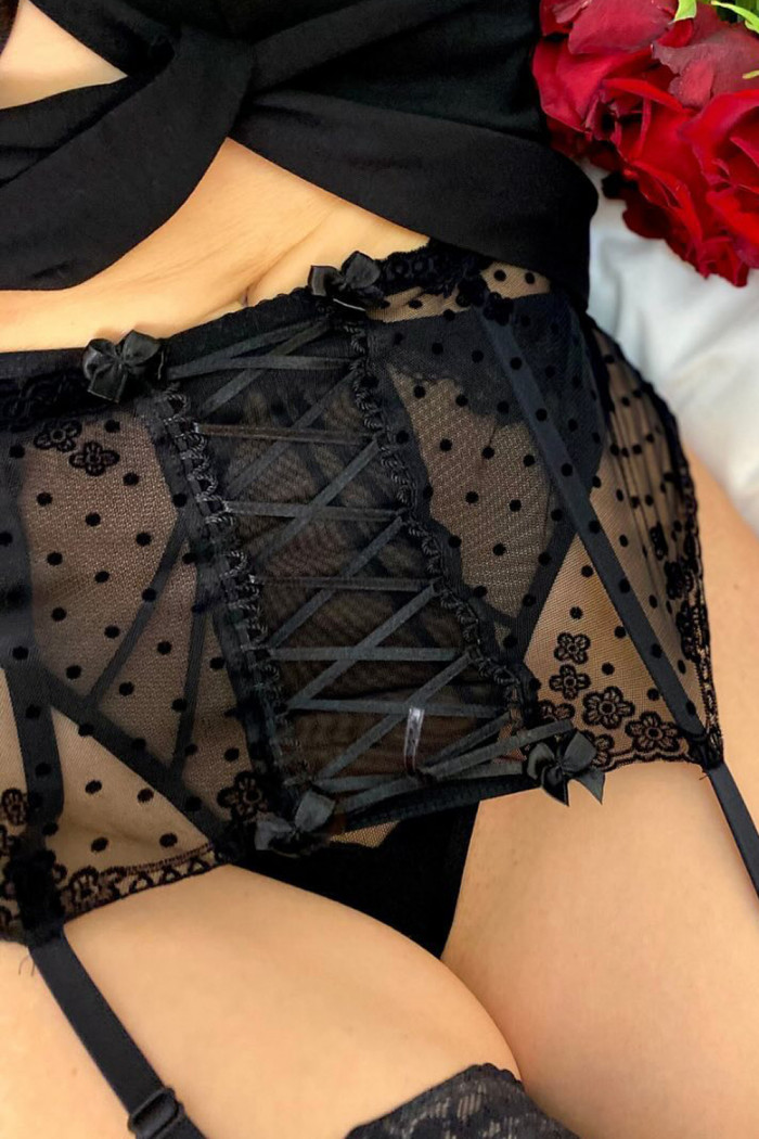 Пояс для панчіх мереживний De Lafense 487 Bonita — Купити в Dorin.shop | Ціна, Фото