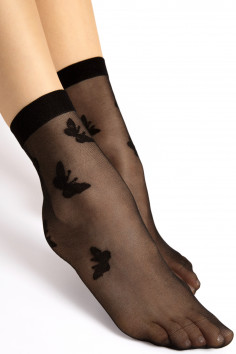 Шкарпетки прозорі з принтом Метелики Fiore SUMMER 15d — Купити в Dorin.shop | Ціна, Фото