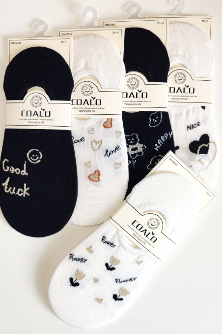 Сліди-Шкарпетки короткі бавовняні з принтом Coalo BM6903 Happy — Купити в Dorin.shop | Ціна, Фото