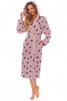 Жіночий довгий теплий халат з зірками L&L 2135 Ds Balet — Купити в Dorin.shop | Ціна, Фото
