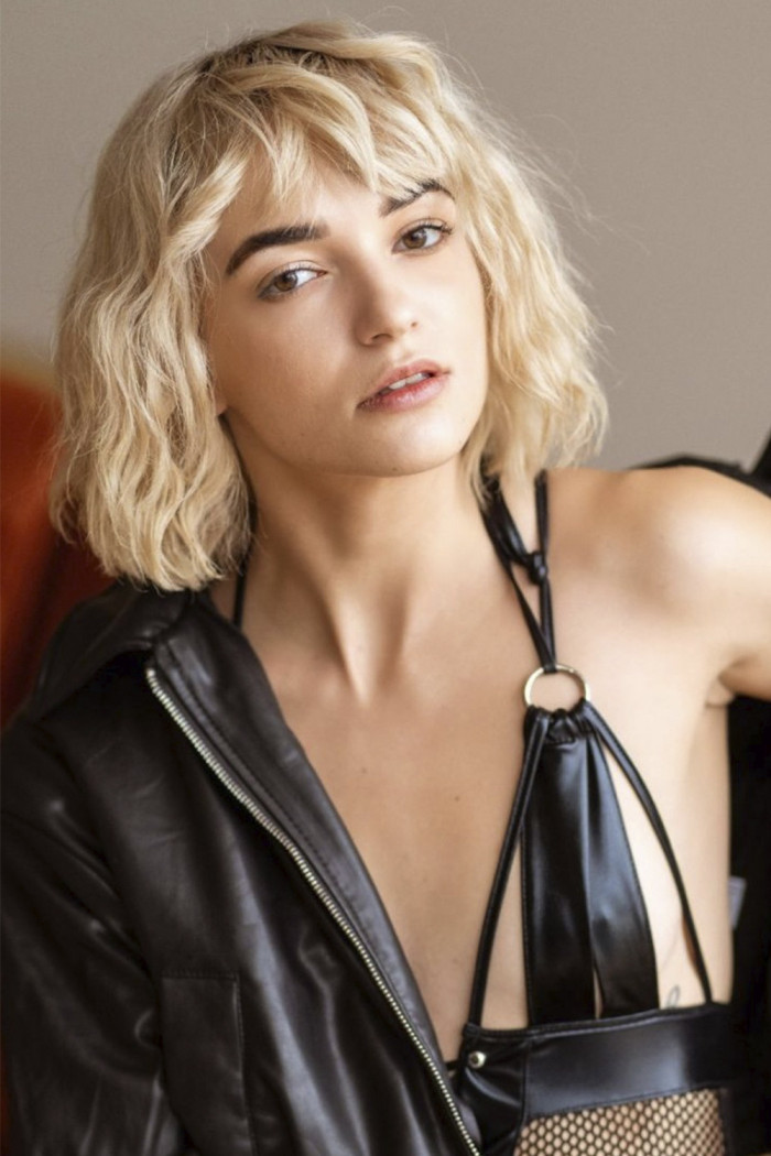 Корсет из сетки с латексом и трусиками Passion Katriss  — Заказать онлайн с доставкой