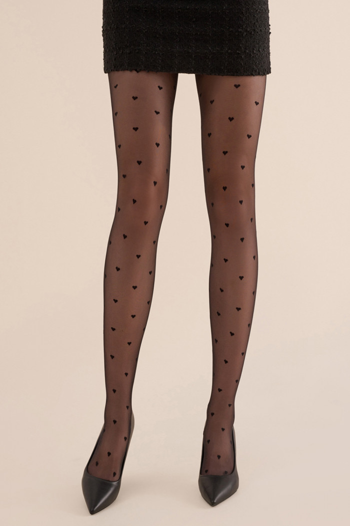 Колготки с узором "сердечки" Gabriella Emily 20 den  — Заказать онлайн с доставкой