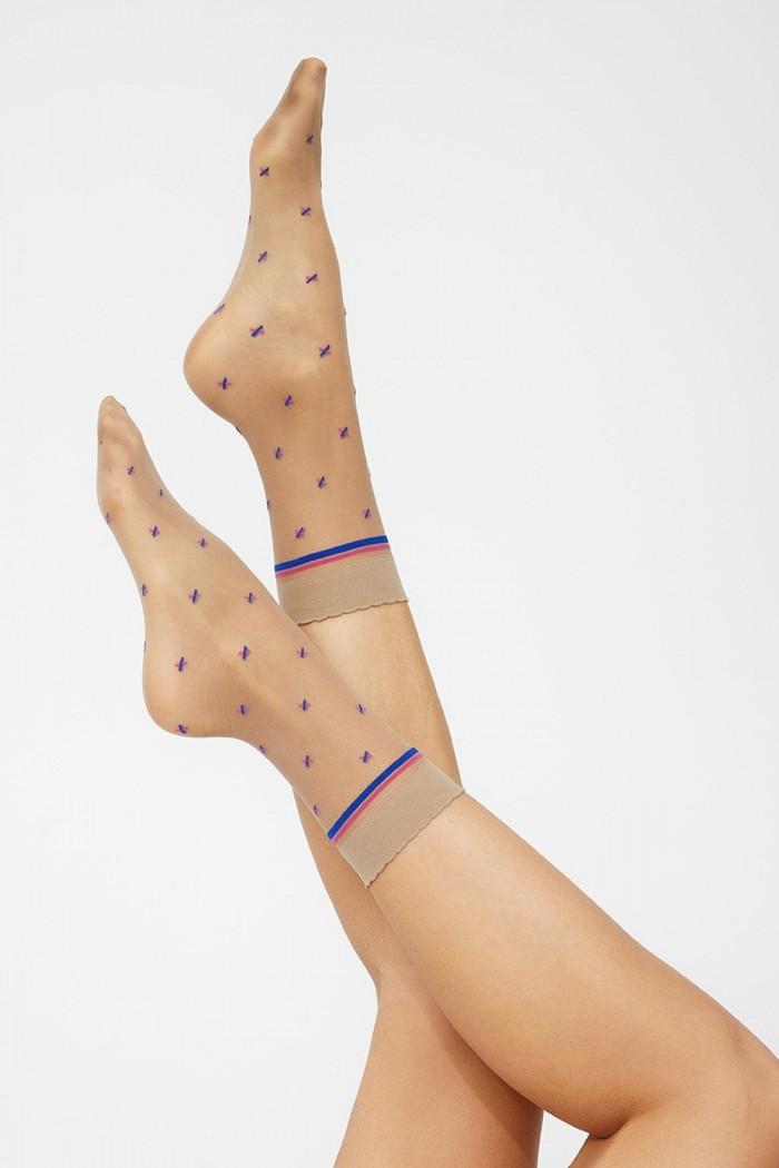 Шкарпетки прозорі з принтом Knittex MATCH 20d — Купити в Dorin.shop | Ціна, Фото